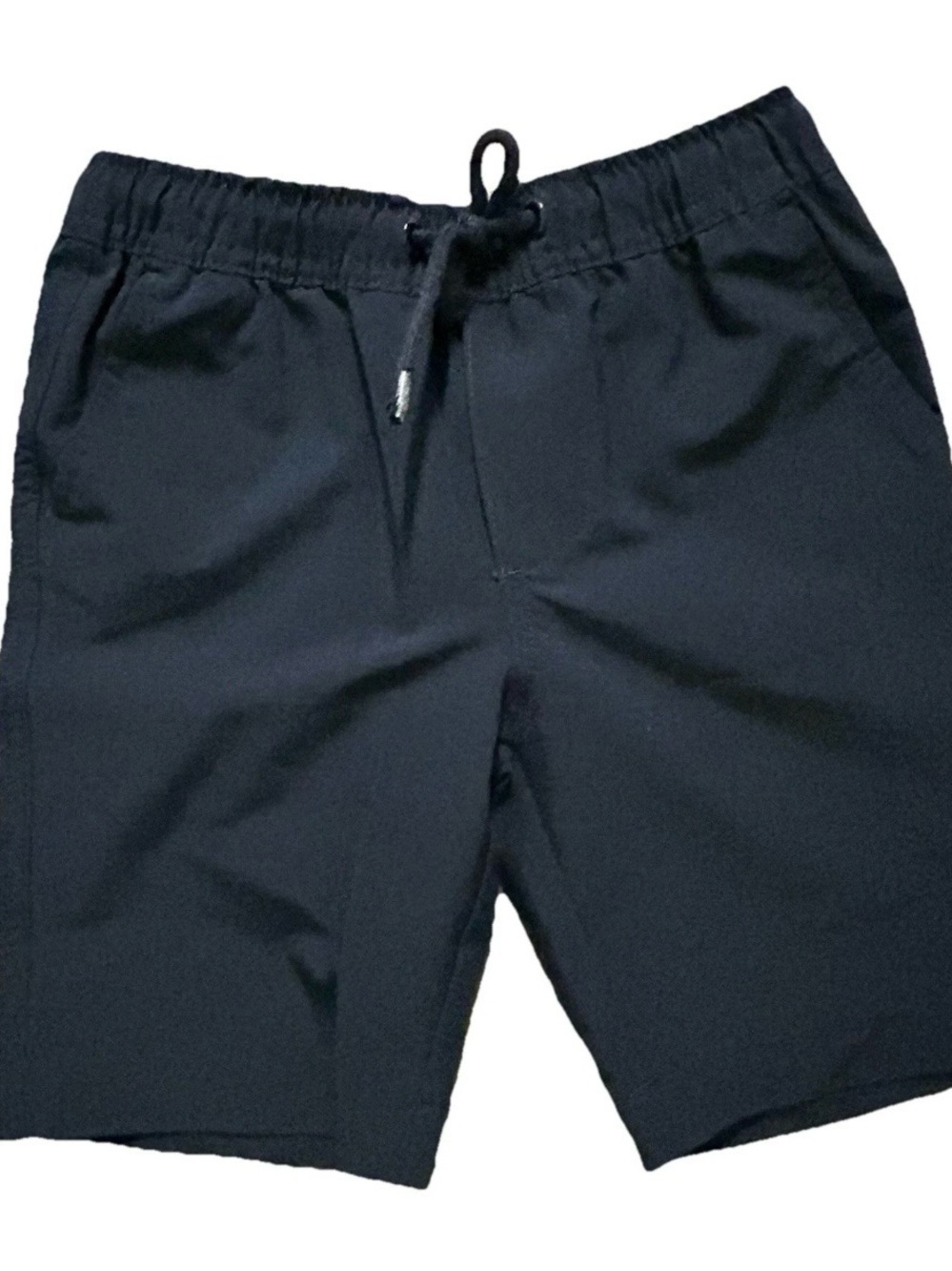 Toddler Boy Nautica School Uniform Black Beige Shorts Elastic Waist Size 4T - Picture 2 of 4